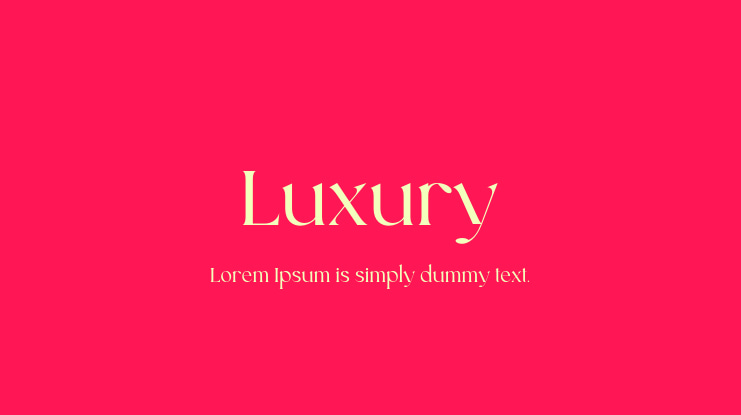 Luxury Font