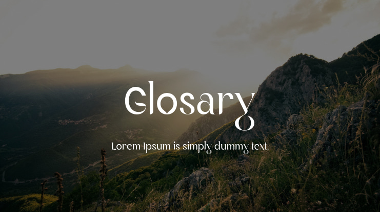 Glosary Font