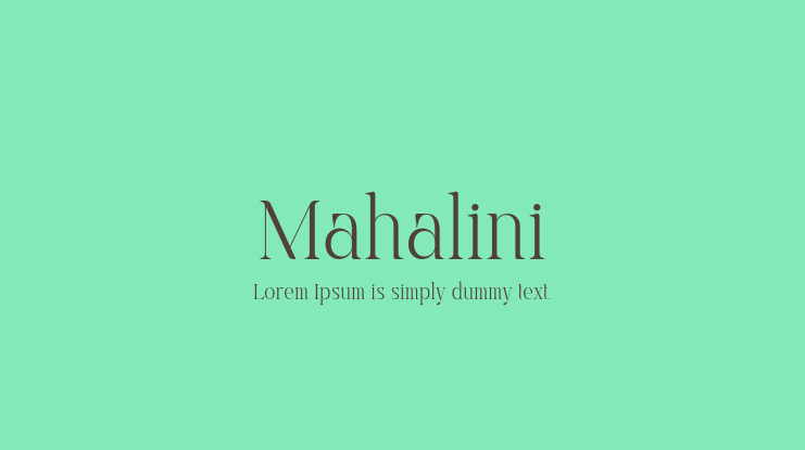 Mahalini Font