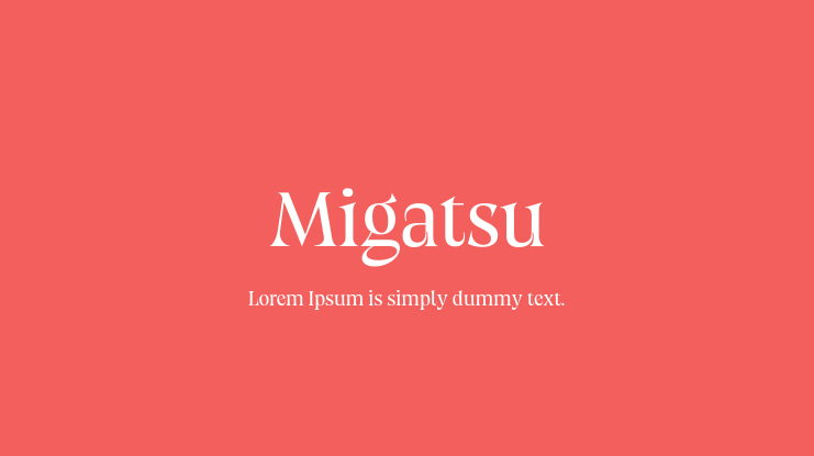 Migatsu Font Family