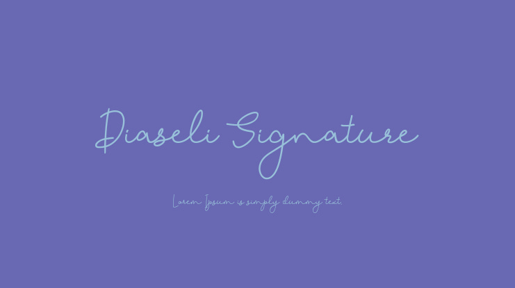 Diaseli Signature Font