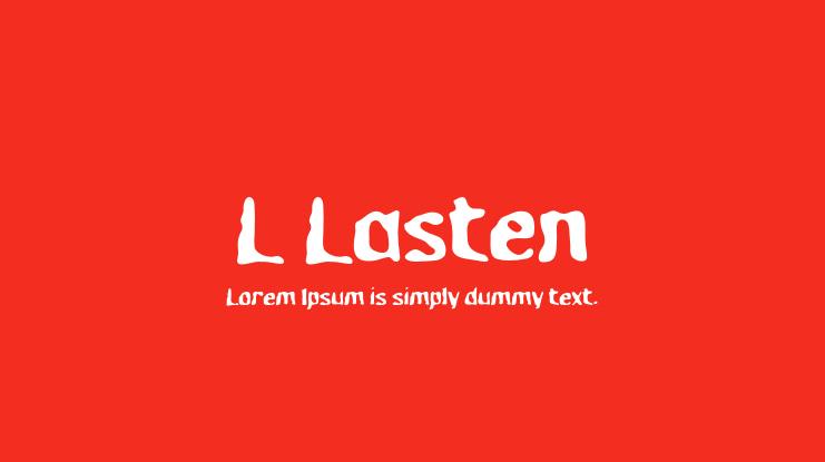 L Lasten Font