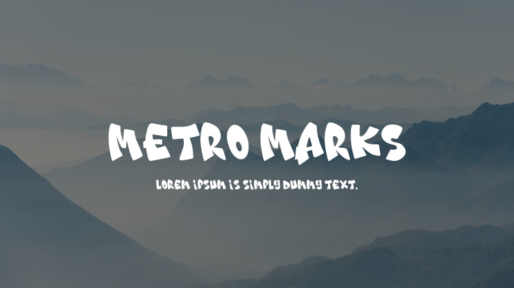 Metro Marks Font