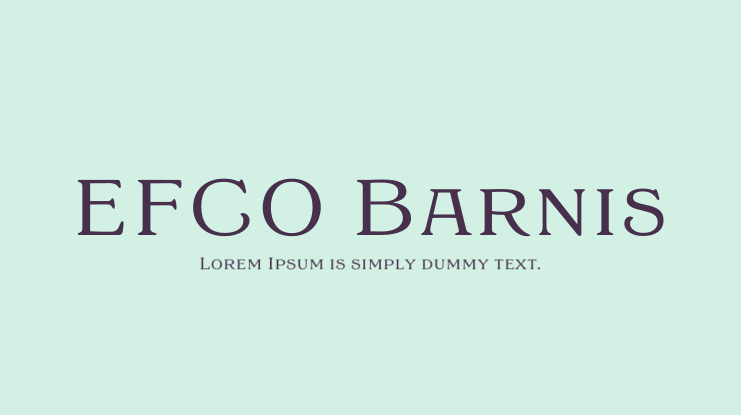 EFCO Barnis Font Family