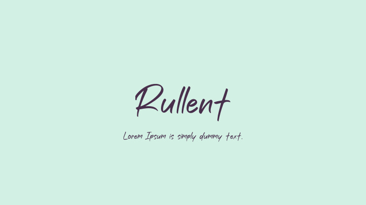 Rullent Font