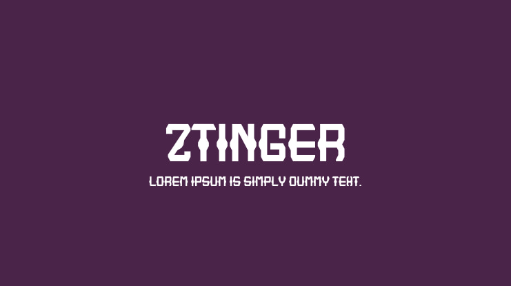Ztinger Font