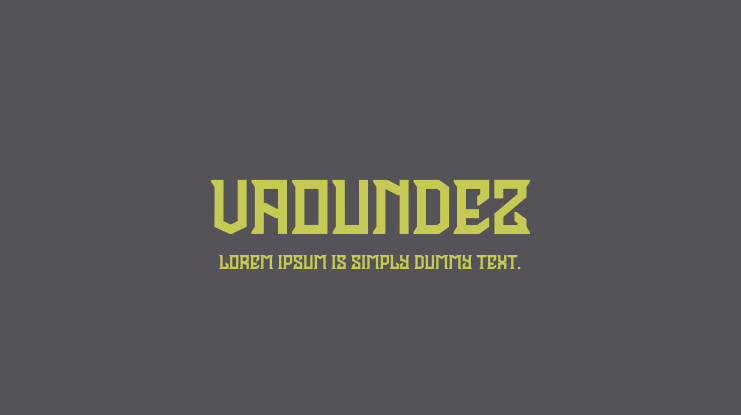 Vaoundez Font