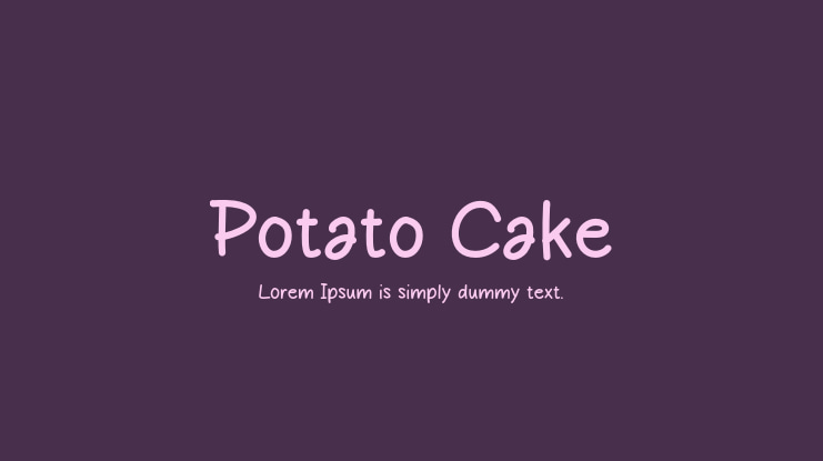 Potato Cake Font