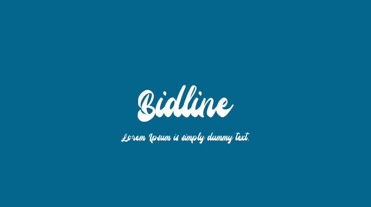 Bidline Font
