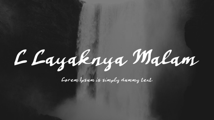 L Layaknya Malam Font