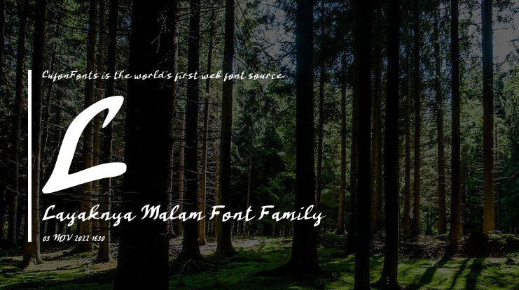 L Layaknya Malam Font