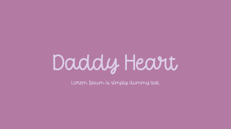 Daddy Heart Font