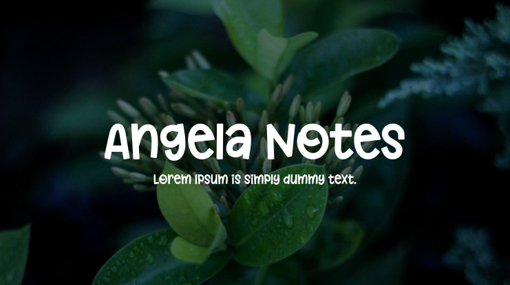 Angela Notes Font
