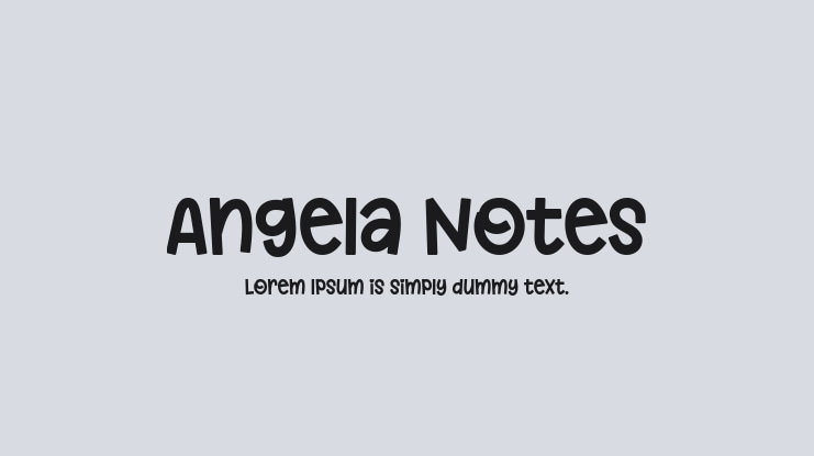 Angela Notes Font