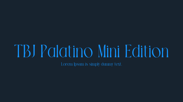 TBJ Palatino Mini Edition Font