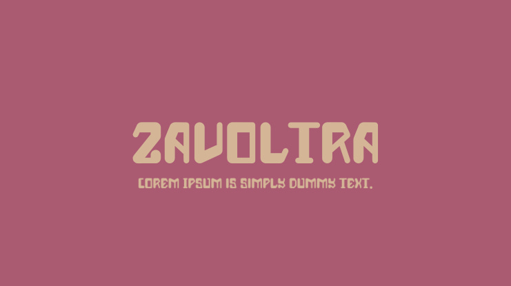 Zavoltra Font