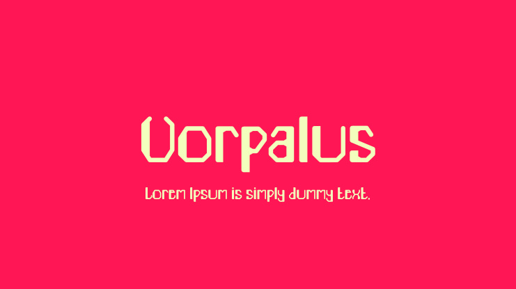 Vorpalus Font