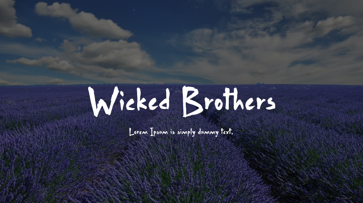 Wicked Brothers Font