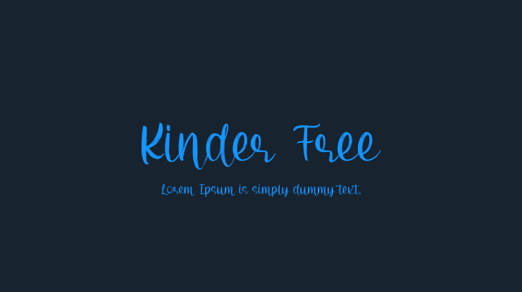 Kinder Free Font