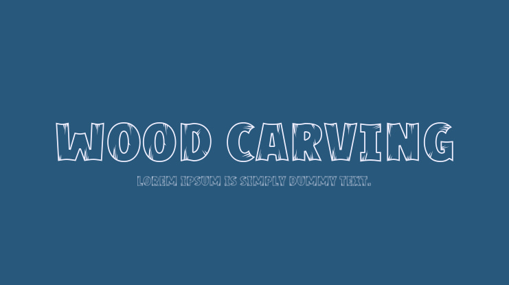 Wood Carving Font
