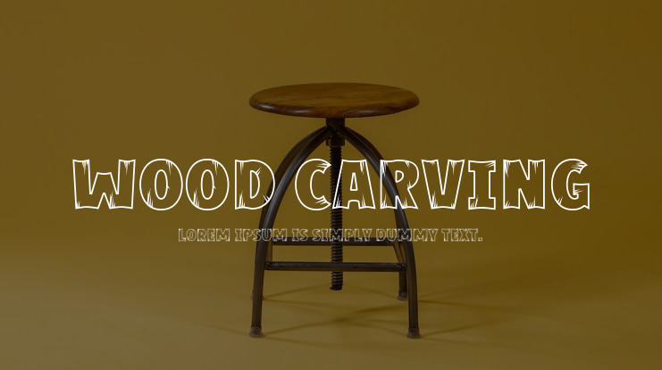Wood Carving Font