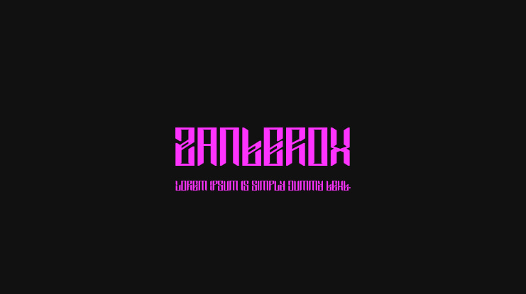 Zanterox Font