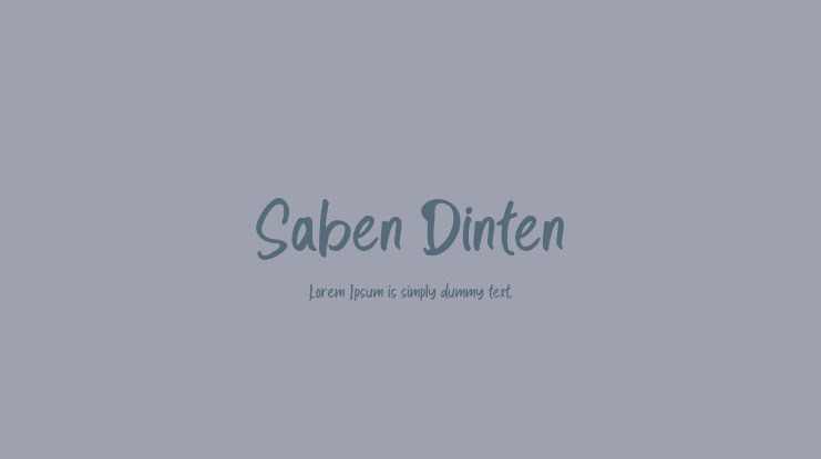 Saben Dinten Font