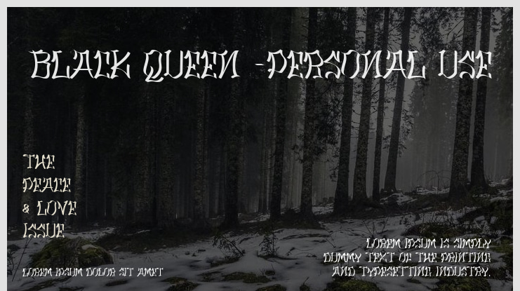 Black Queen -Personal Use Font