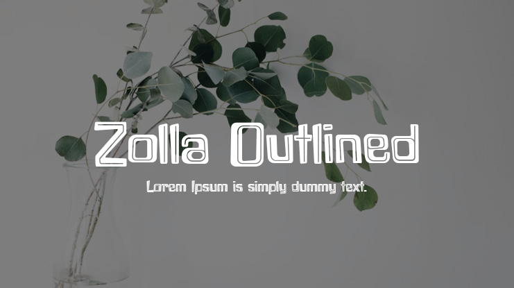 Zolla Outlined Font Family