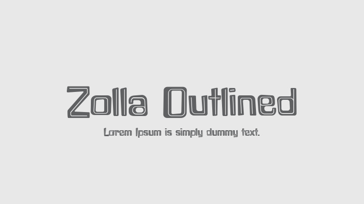 Zolla Outlined Font Family