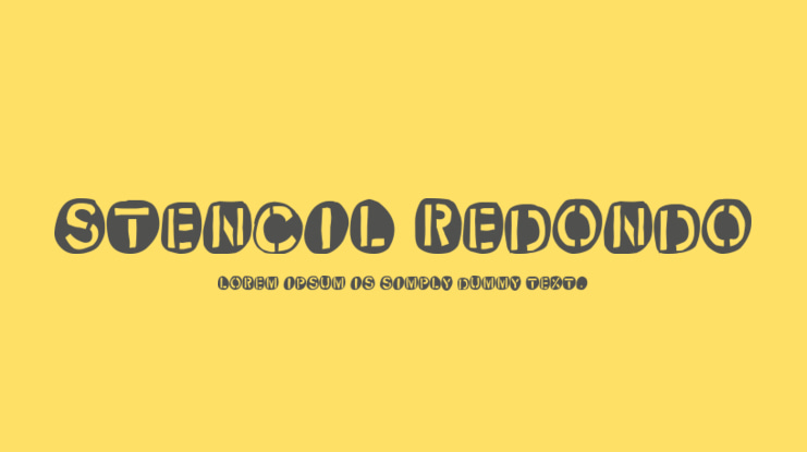 Stencil Redondo Font