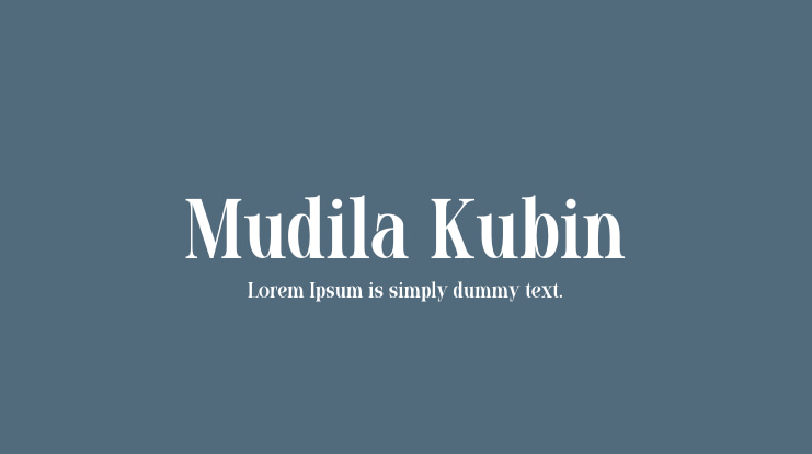 Mudila Kubin Font