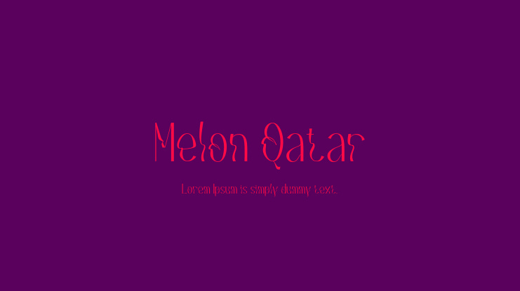 Melon Qatar Font