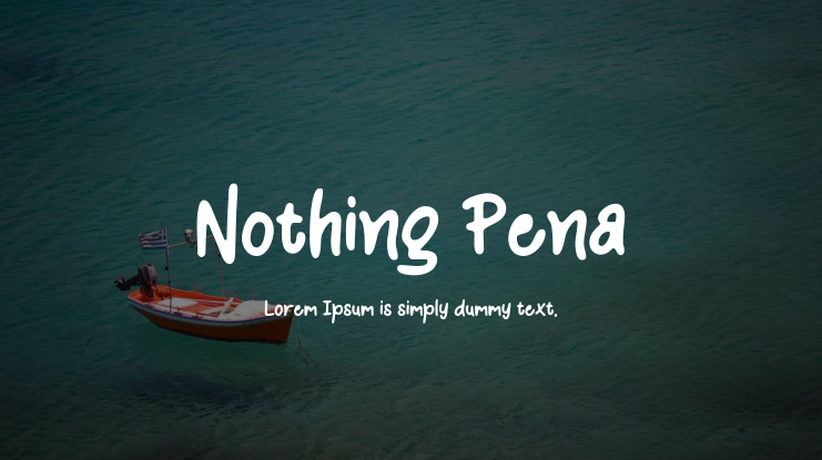 Nothing Pena Font