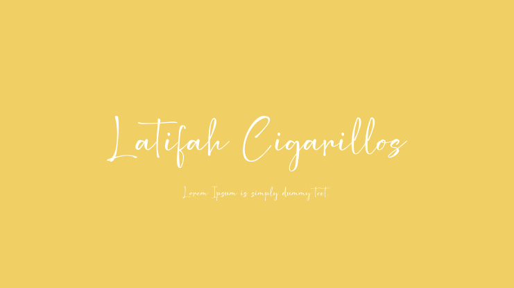 Latifah Cigarillos Font