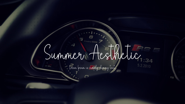 Summer Aesthetic Font