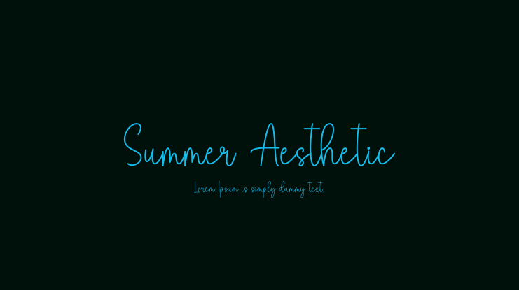 Summer Aesthetic Font