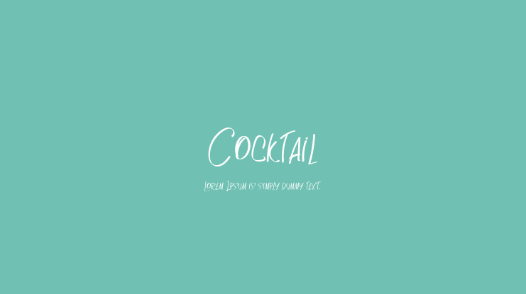 Cocktail Font