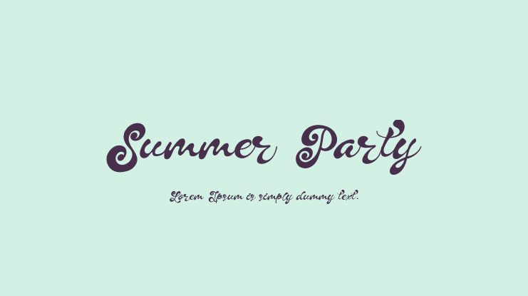 Summer Party Font