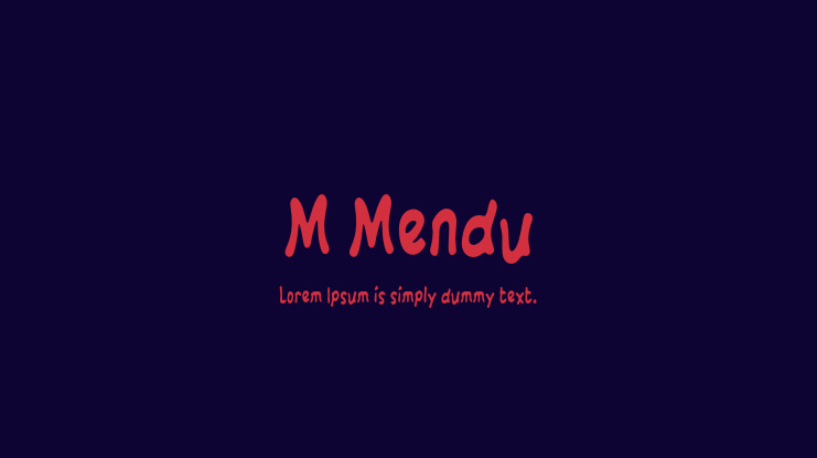 M Mendu Font