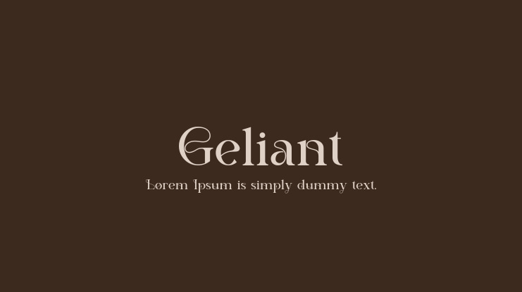 Geliant Font