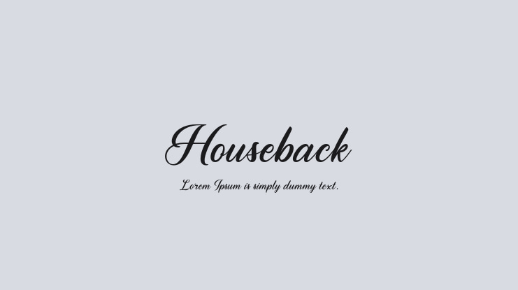 Houseback Font