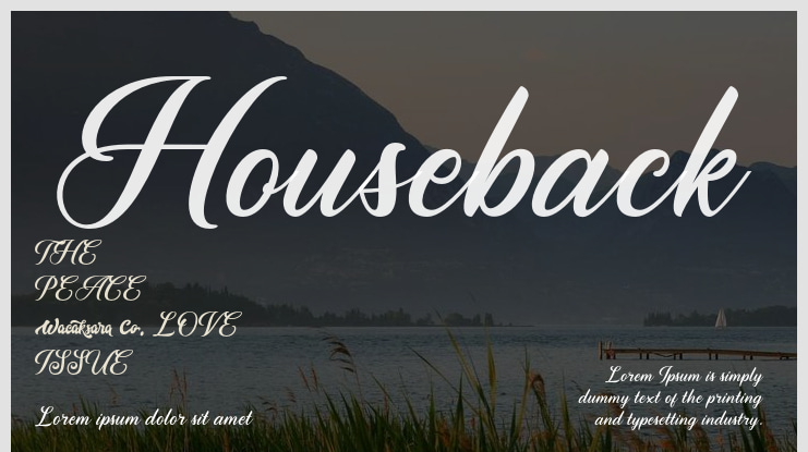 Houseback Font