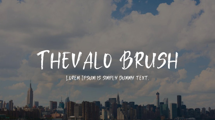 Thevalo Brush Font