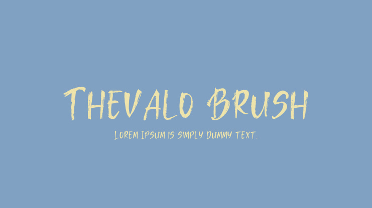 Thevalo Brush Font