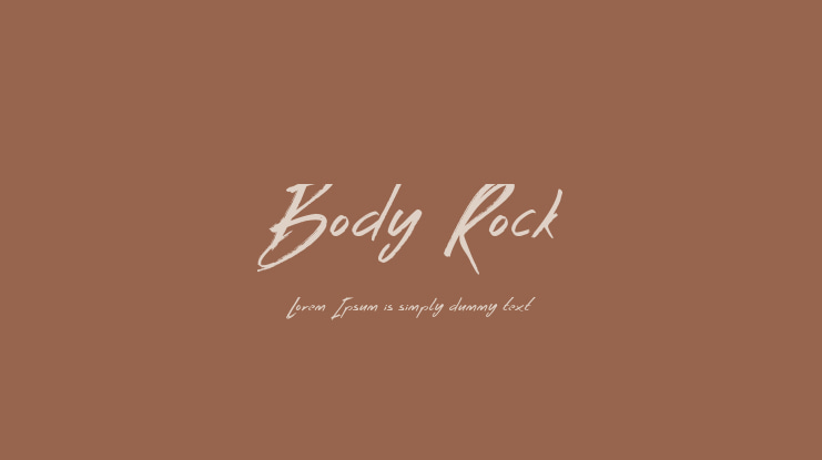 Body Rock Font