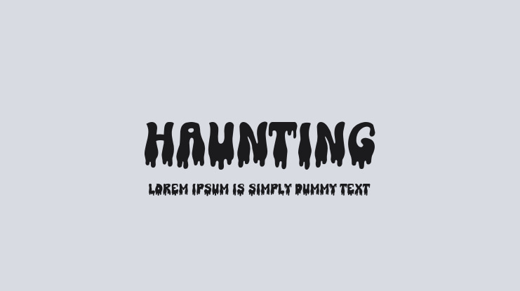Haunting Font