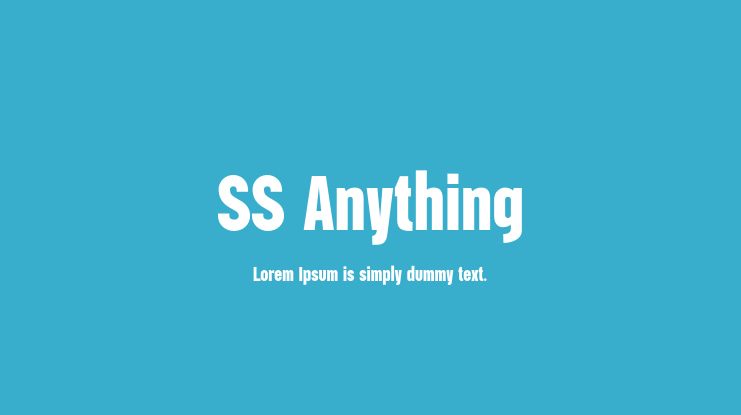 SS Anything Font