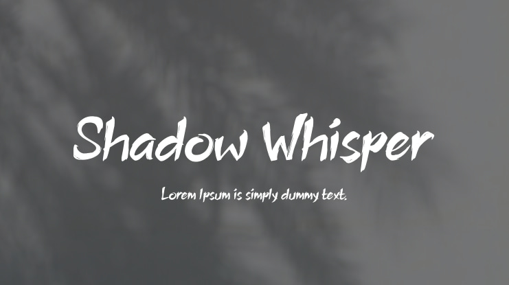 Shadow Whisper Font