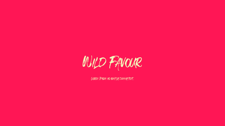 Wild Favour Font